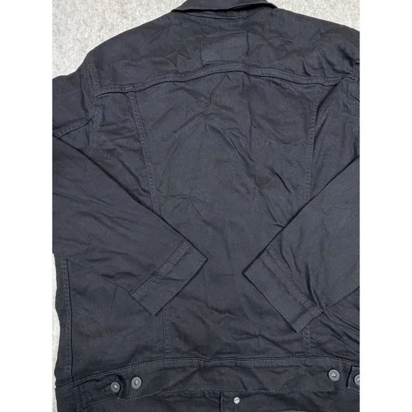 Levi's Mens Button Front Cotton Denim Trucker Jean Jacket Color Black XXL2XL